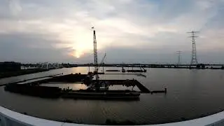 Steigereiland, IJburg. Sluishuis construction