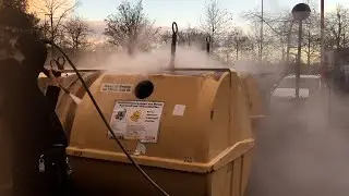 Thorough Recycling Container Cleaning On-site with DYNAJET High Pressure Cleaner