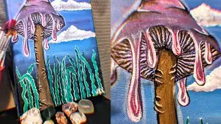 Paint With Me // Calming Mushroom Painting Time Lapse