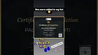 added one more certificate in my list happy for me #heartfelt #shareappreciation #socialhero