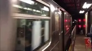 NUMBER 1 TRAIN PULLING INTO W. 96TH ST. STATION ON THE WEST SIDE OF MANHATTAN IN NEW YORK CITY.