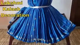 Easy Lakshmi Kalash saree draping  | How to Drape Saree For Kalash | Diwali Pooja