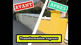 R&eacute;novation d&rsquo;un muret ext&eacute;rieur : pon&ccedil;age b&eacute;ton + peinture 💪 (avant/apr&egrave;s)