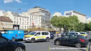 Rare Imposant Convoi SAMU PARIS 92 93 94 ( Ford ranger  SAMU 92 Logistique .. avec US ) en urgence