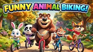 Animals on Cycles! 🚴&zwj;♀️🐼 Funny Jungle Ride | Kids Cartoon