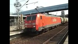 Tank train with 189 088 8 from DB Railion passes the station  #189 #cargo #trainspotting
