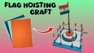 Republic Day Craft| Independence Day Craft| DIY flag hoisting craft| Kaise tiranga laharaye