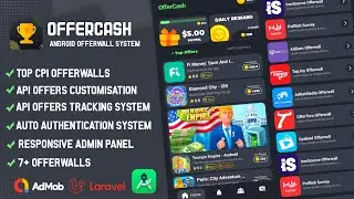 OfferCash : Android Offerwalls Reward app source code | Create your own Earning app Android studio