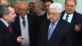 President Abbas at the inauguration of the Arab Consultative Hospital