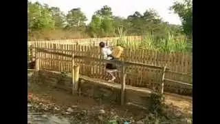 Hmong Girl carrying too much water