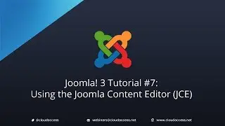 Joomla 3 Tutorial #7: Using the Joomla Content Editor (JCE)