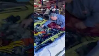 Firing up a smoking&rsquo; hot Mopar 440-6 barrel engine. #amazing #mopar #fire #viral #shorts #video