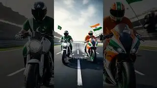 🇵🇰 Pakistan vs 🇮🇳 India : The Ultimate Bike Race Showdown!&rdquo; #aishorts #shortsfeed #bikerace