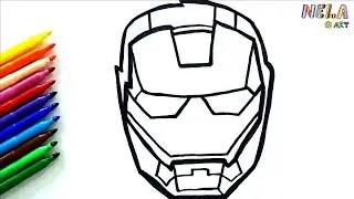 Iron Man Avengers coloring and drawing for Kids | Nela Art