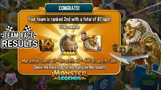 RACE RESULTS: Roareth Rank 4 Gained (Monster Legends)