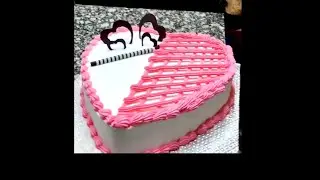 Heart Shape Cake Decorating | simple heart shape cake design | Engagement cake @NGSRcakes