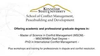 School of Conflict Management, Peacebuilding and Development