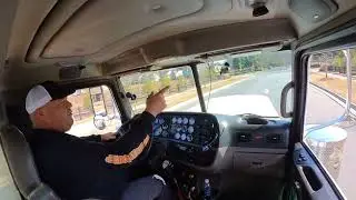 In cab view with Big Dad