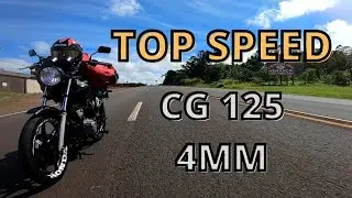 CG 125 4MM - DEU MAIS DE 180 KM/H ?? - TOP SPEED GPS
