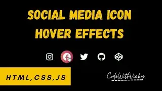 Social Media Icon Hover Effects || Code With Vicky || #Shorts #whatsappstatus