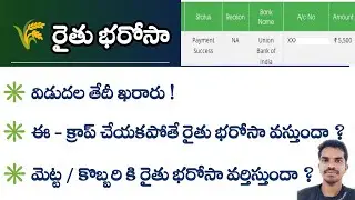 Rythu Bharosa 2022 Release Date - Ecrop AP || Siva Ganesh Pasupuleti