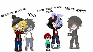 Mott punches Devon| Fazbear Frights Gacha Club