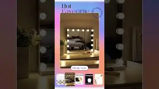 Hollywood Vanity Style LED Makeup Lights Mirror with 3 Color Modes Lights with 10 Dimmable Bulbs ...