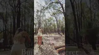 The first structure I built in my off grid garden out of natural materials from my land!