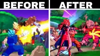 Dragon Ball FighterZ - Double Sunday Combo Before And After Lab Coat Android 21 Damage Debuff
