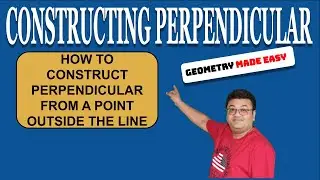 How to construct a perpendicular line on a line segment from a point outside the line?