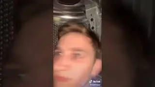 head in a washing machine