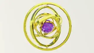 Abstract Gyroscope Array (Blender Animation)