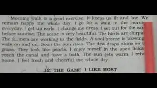 paragraph on morning walk in English