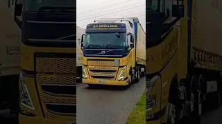 H.C. Davis & Sons Volvos! Beautiful yellow 💛 #trucking #volvotrucks