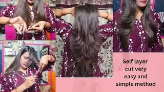 SELF layer steps -U-V ऐ सभी हेयर कटिंग खुद से करें बहुत ही आसानी|salon like layer steps cut at home