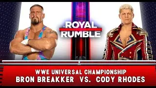 WWE Royal Rumble 2024: Cody Rhodes vs Bron Breakker for the Universal Championship