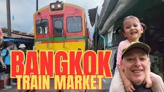 Thailand's Incredible Train Market in Samut Songkhram | Close to Bangkok