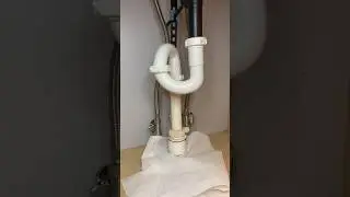Removing ILLEGAL S Trap Bathroom Sink Drain Replacement #shorts #plumber #plumbing #asmr