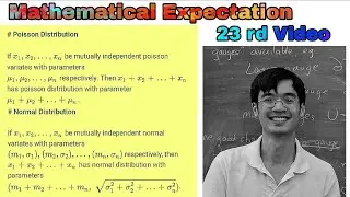 Characteristic Function of Poisson and Normal Distribution in Bi - Variate Variables | #maths 