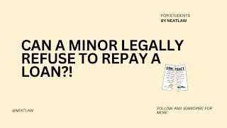 Minor&rsquo;s Contract = Void?