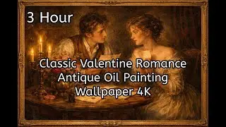 Classic Valentine Romance &ndash; Antique Oil Painting Wallpaper 4K
