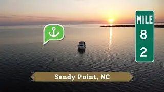 Sandy Point NC Anchorage Aerial on the Great Loop ICW MM 82