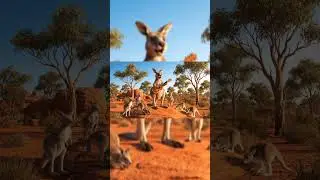 🦘 Kangaroo Singing & Dancing in the Outback | Cute Baby Joeys Join the Fun 🎶☀️