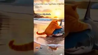 cat shark 🦈 #shark #shortvideo #ytshot #cat #poorcat #animation #catshortvideo #catvideos