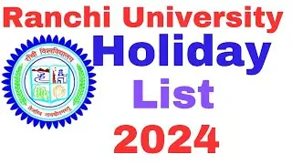 Ranchi University Holiday list 2024 #ranchiuniversity #holiday #list #2024 #kailashstudycenter