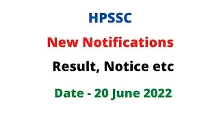 HPSSC New Notifications (20 June 2022) Result,Notice etc.