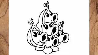 How to draw Pea Pod from Plants vs Zombies 2 pvz step by step