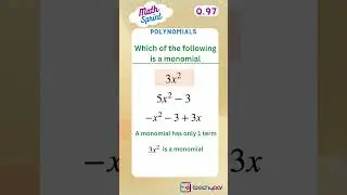 M97) What is a monomial? | Learn Polynomials | Learn Maths