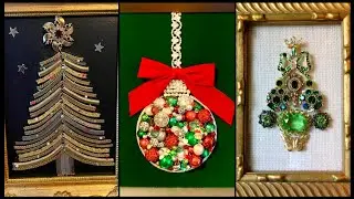 Рождественское украшение для стен из переработанных ювелирных изделий 🎄✨ | Старые украшения превр...