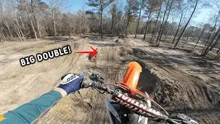 Breaking in a BRAND NEW Arenacross Track! - KTM 85 Laps